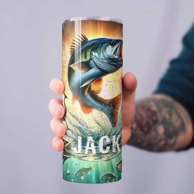 Personalized Fishing Gift Skinny Tumbler, Custom Fisherman 20oz Tumbler, Fisherman Gift with Name, Best Dad Gift, Fishing Gifts For Grandpa Personalized Fishing Gift Skinny Tumbler, Custom Fisherman 20oz Tumbler, Fisherman Gift with Name, Best Dad Gift, Fishing Gifts For Grandpa