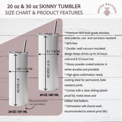 Custom Name Teacher Tumbler with Lid and Straw, Teach Love Teacher Appreciation Gift, Floral Stainless Steel Travel Tumbler, Skinny Tumbler