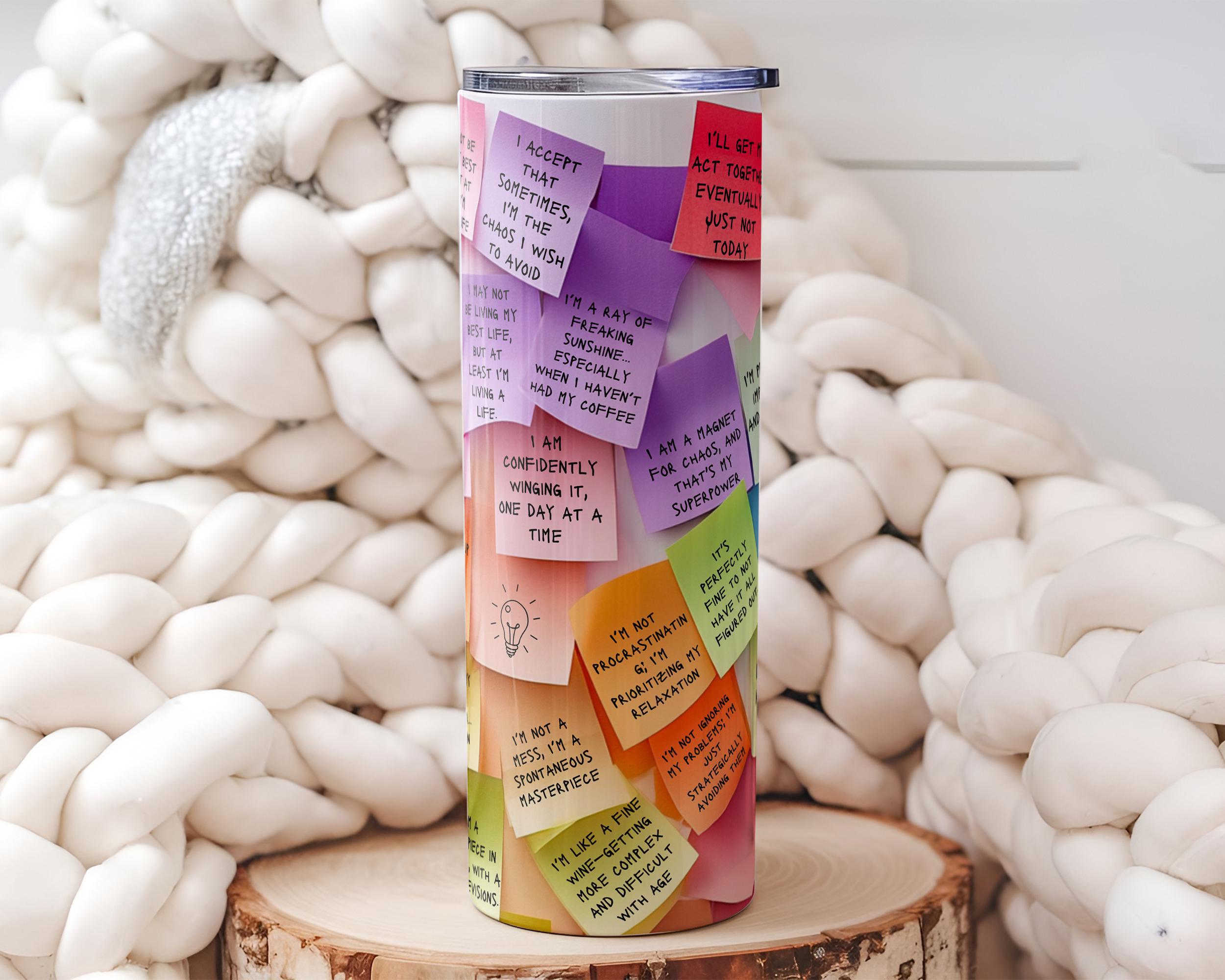 Sarcastic Positive Affirmation Tumbler with Straw, 20oz 30oz Skinny Tumbler,It is Ok Mental Health Tumbler,Colorful Inspirational Coffee Cup Sarcastic Positive Affirmation Tumbler with Straw, 20oz 30oz Skinny Tumbler,It is Ok Mental Health Tumbler,Colorful Inspirational Coffee Cup