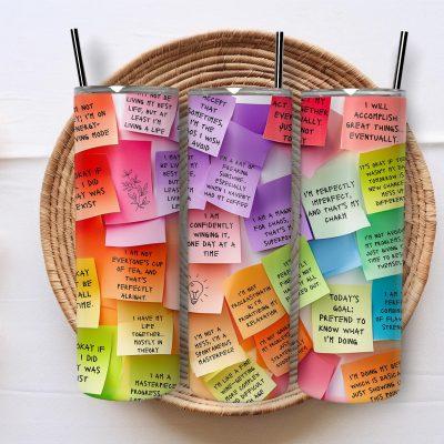 Sarcastic Positive Affirmation Tumbler with Straw, 20oz 30oz Skinny Tumbler,It is Ok Mental Health Tumbler,Colorful Inspirational Coffee Cup Sarcastic Positive Affirmation Tumbler with Straw, 20oz 30oz Skinny Tumbler,It is Ok Mental Health Tumbler,Colorful Inspirational Coffee Cup