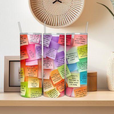 Sarcastic Positive Affirmation Tumbler with Straw, 20oz 30oz Skinny Tumbler,It is Ok Mental Health Tumbler,Colorful Inspirational Coffee Cup Sarcastic Positive Affirmation Tumbler with Straw, 20oz 30oz Skinny Tumbler,It is Ok Mental Health Tumbler,Colorful Inspirational Coffee Cup